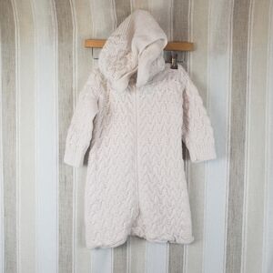 Handmade‎ Crochet Baby Sleepsack Bunting Sweater Hooded Winter White